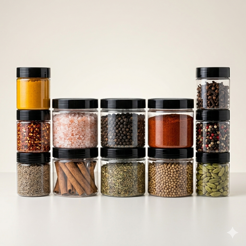 (Free Delivery + Spice Stickers) 12 Pieces Jar Set - Spice Storage Deal