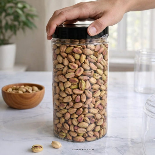 1250ml Round Canister Jar - Plastic