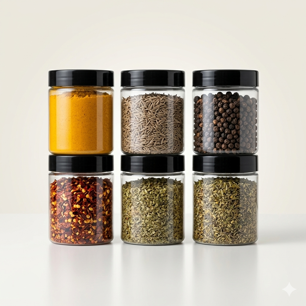 (Free Delivery + Spice Stickers) 12 Pieces Jar Set - Spice Storage Deal