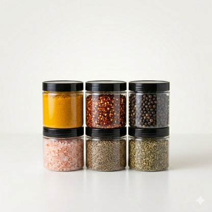 (Free Delivery + Spice Stickers) 12 Pieces Jar Set - Spice Storage Deal