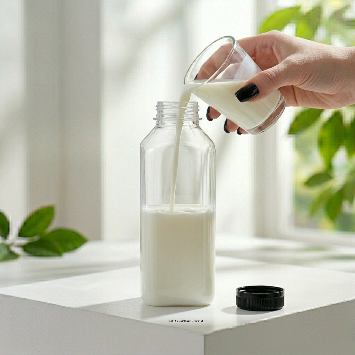 500ml Square Plastic Bottle