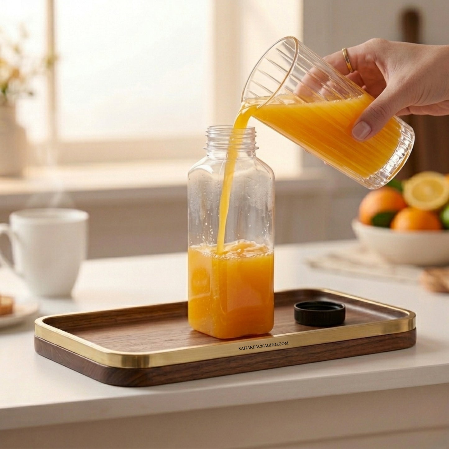 Square Plastic Bottle - 250ml