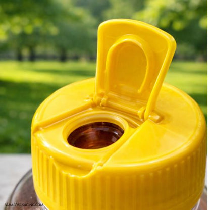 Ribbed Plastic Bottle - Flippable Cap