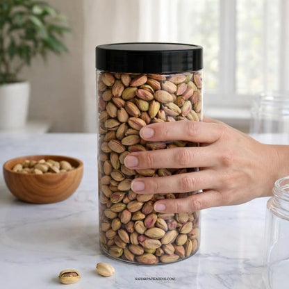 1250ml Round Canister Jar - Plastic