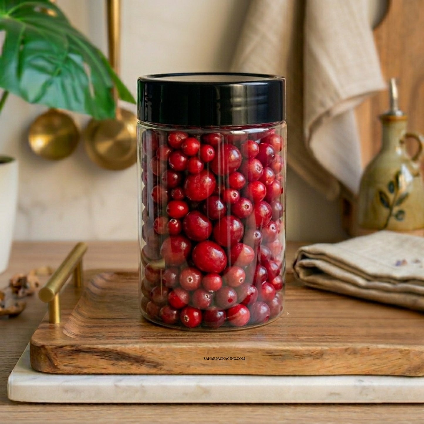 Round Plastic Jar - 375ml