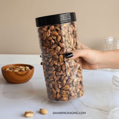 1250ml Round Canister Jar - Plastic