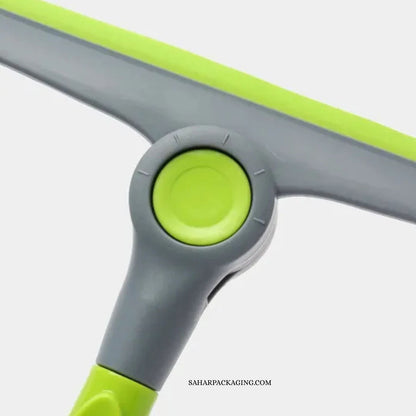 Foldable Shelf & Glass Cleaning Wiper - Press Button Rotating Squeegee for Windows, Mirrors, Shelves, Bathroom Glass & Car Windshield