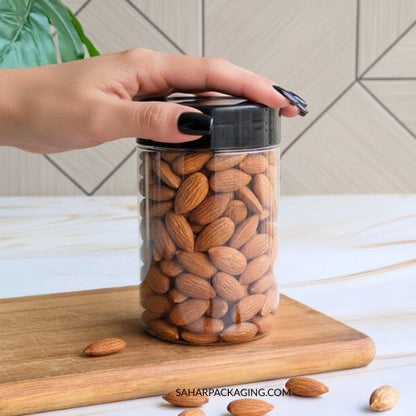 Round Plastic Jar - 375ml