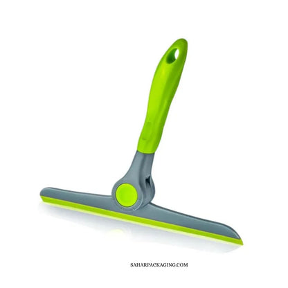 Foldable Shelf & Glass Cleaning Wiper - Press Button Rotating Squeegee for Windows, Mirrors, Shelves, Bathroom Glass & Car Windshield