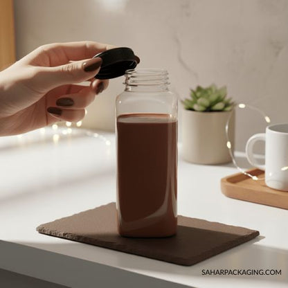 250ml Square Plastic Bottle