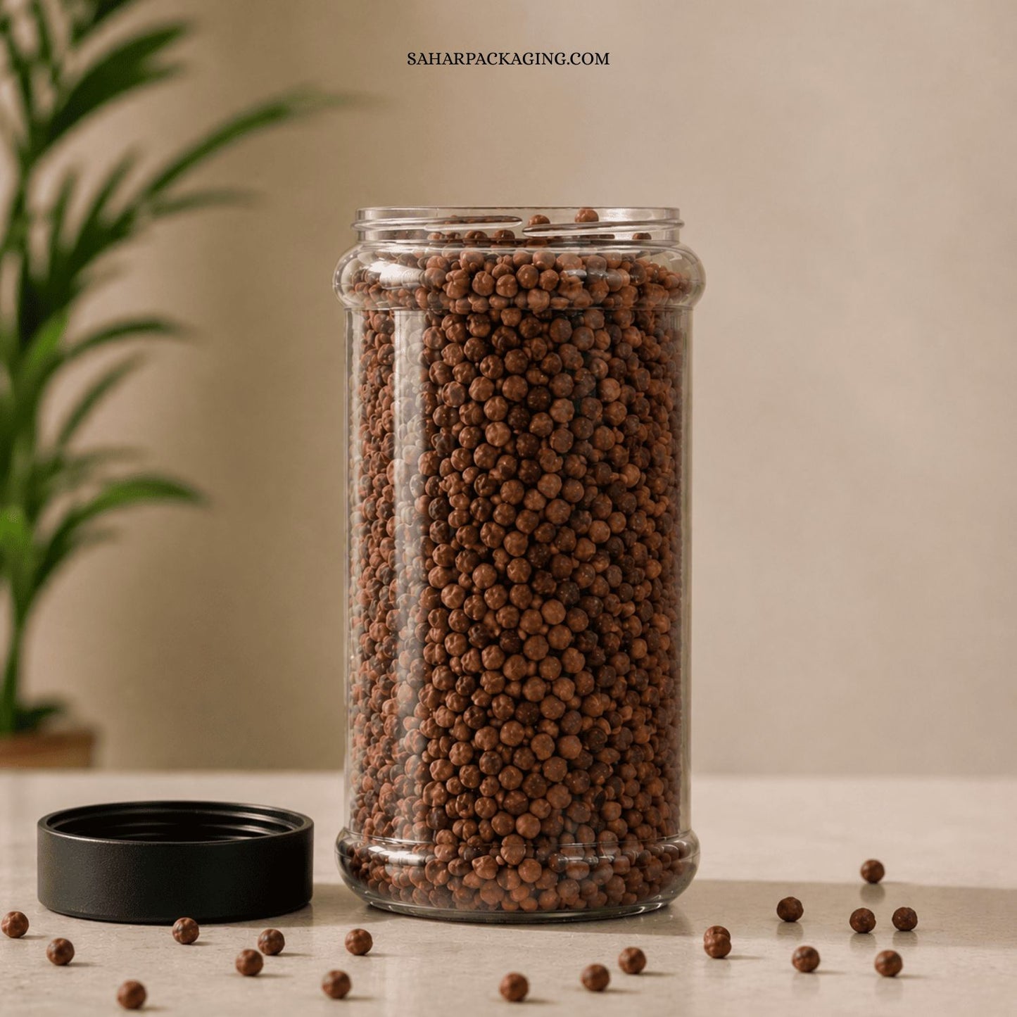 CrystalVault 950ml Hard Plastic Storage Jar