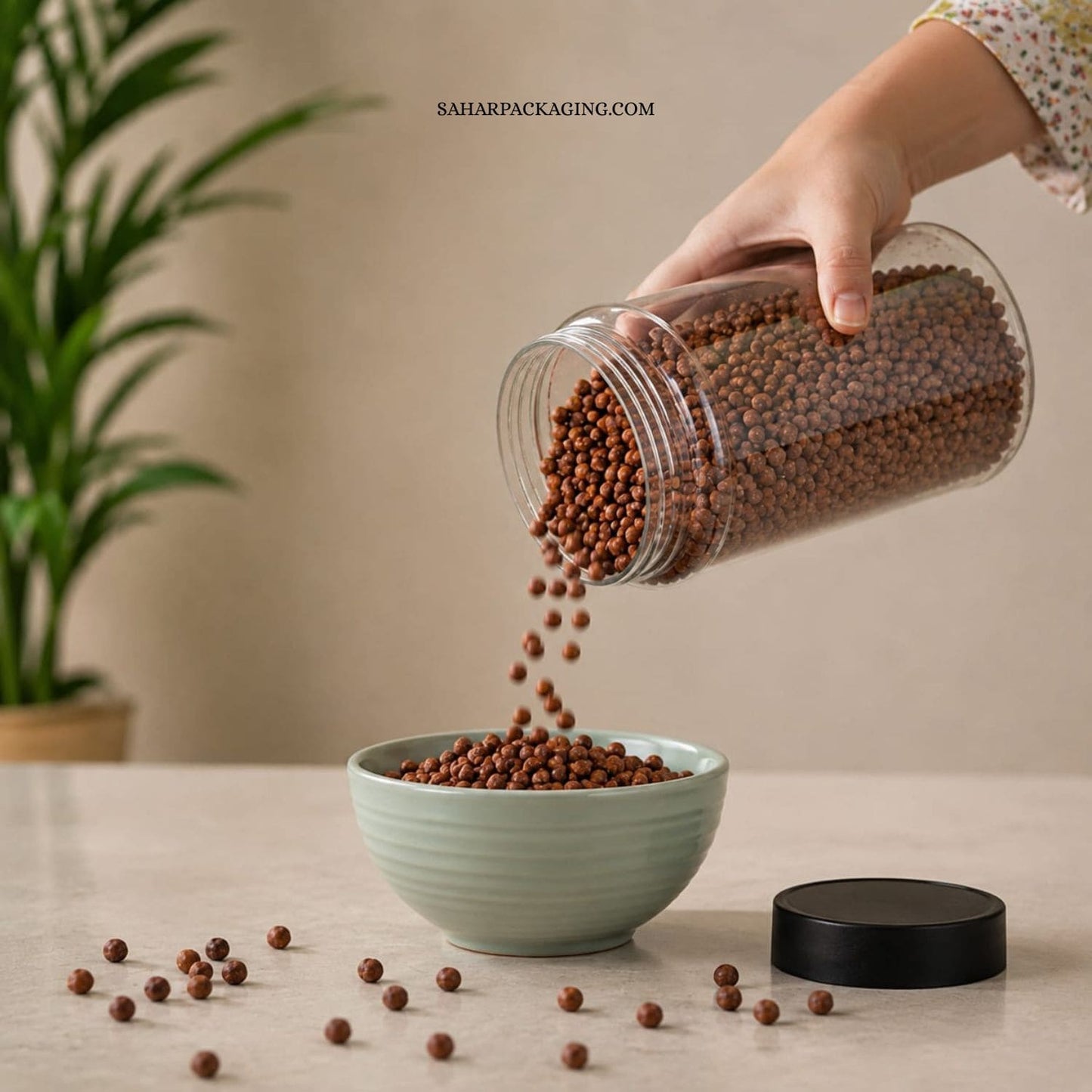 CrystalVault 950ml Hard Plastic Storage Jar