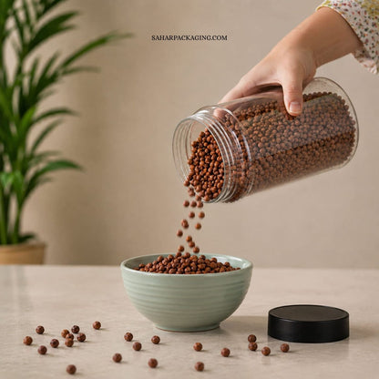 CrystalVault 950ml Hard Plastic Storage Jar