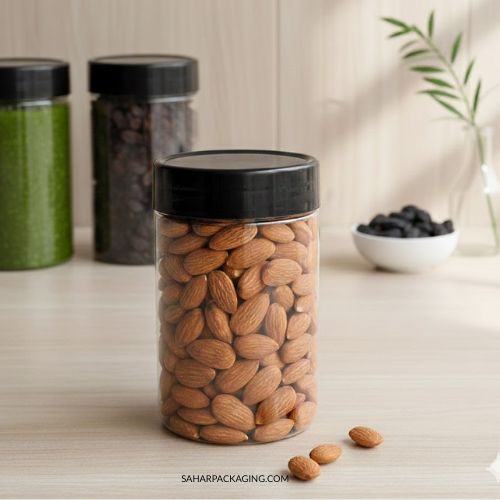 Round Plastic Jar - 375ml
