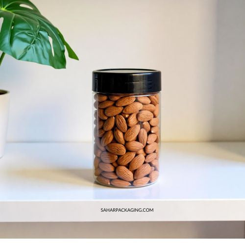 Round Plastic Jar - 375ml