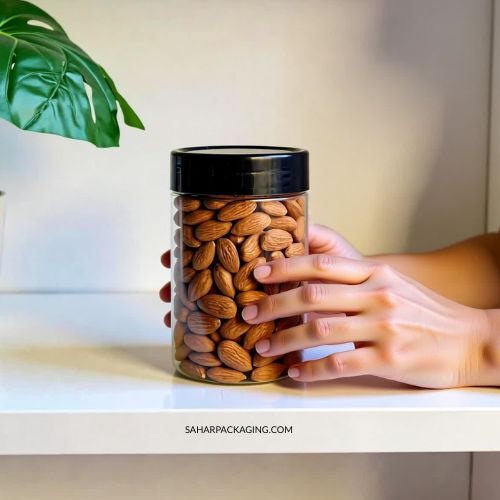 Round Plastic Jar - 375ml