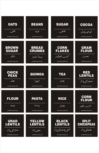Kitchen Labels - Stickers